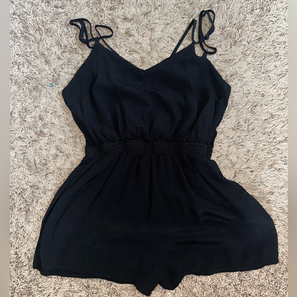 Black short romper